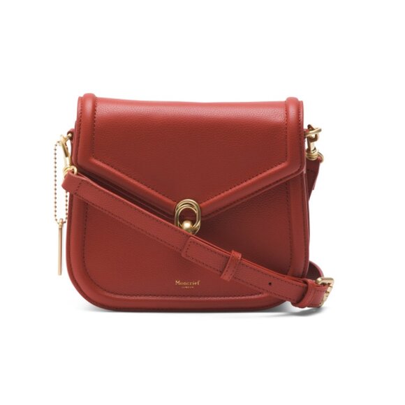 MONCRIEF LONDON Chili Leather Small Crossbody Bag - Picture 1 of 2